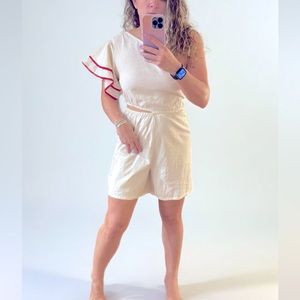 NWT one shoulder Farm Rio romper size small